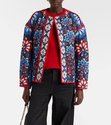 Latina Scarf belted cotton jacket | Farm Rio