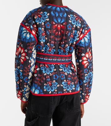 Latina Scarf belted cotton jacket | Farm Rio