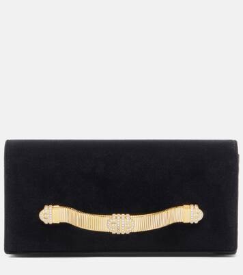 Bvlgari Tubogas embellished velvet clutch | Bvlgari