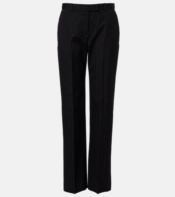 Pinstripe wool straight pants | McQueen
