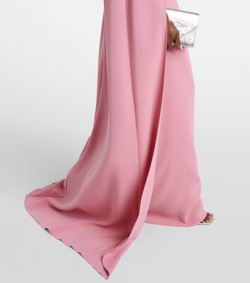 Caped silk-blend georgette gown | Oscar de la Renta