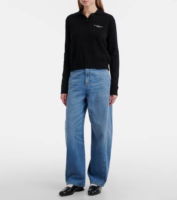 Polo en laine et cachemire à logo | Givenchy