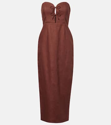 Sabine linen midi dress | Posse