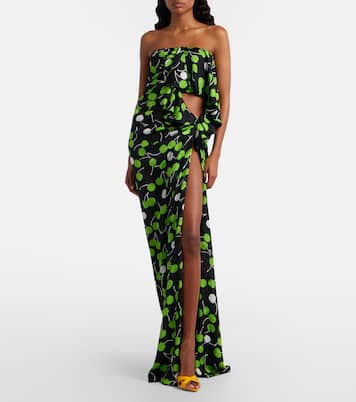 Bedruckte Robe aus Seide | Saint Laurent