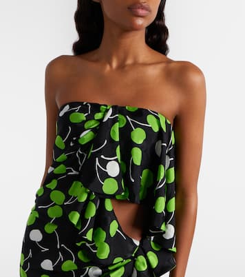 Bedruckte Robe aus Seide | Saint Laurent