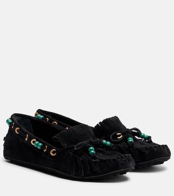Beaded suede boat shoes | Farm Rio