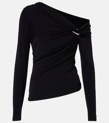Lozea asymmetric ruched jersey top | Veronica Beard