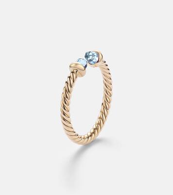 Ring Cablepir® Micro aus 18kt Gelbgold mit Topas | David Yurman