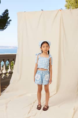 Set Viola aus Top und Shorts aus Baumwolle | Bebe Organic