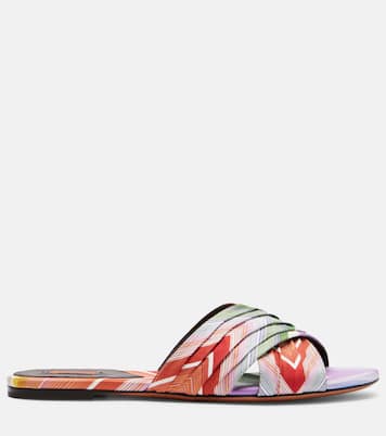 Ada Chevron twill slides | Missoni