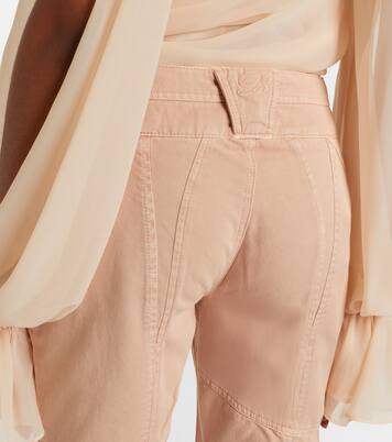Cotton canvas flared pants | Blumarine