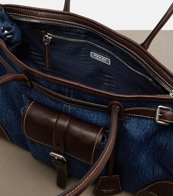 Prada Bonnie Large denim shoulder bag | Prada