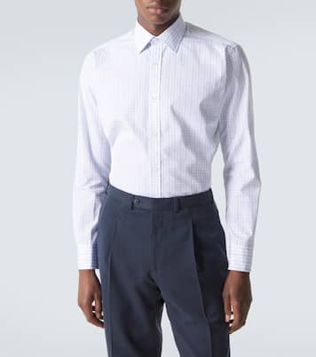 Checked cotton poplin shirt | Charvet