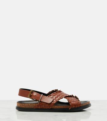Sandales slingback Buckle en cuir | The Row