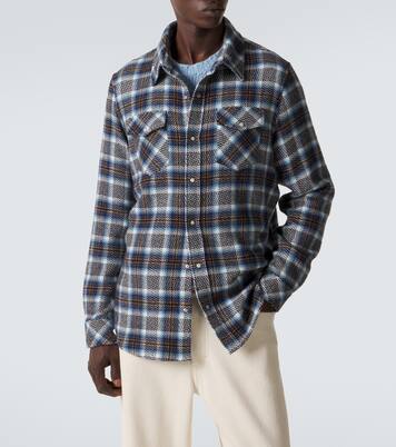 Lightning Storm cashmere shirt with moonstone | God's True Cashmere