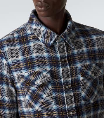 Lightning Storm cashmere shirt with moonstone | God's True Cashmere