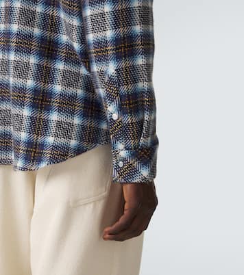 Lightning Storm cashmere shirt with moonstone | God's True Cashmere
