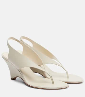 Langley leather wedge thong sandals | Le Monde Béryl