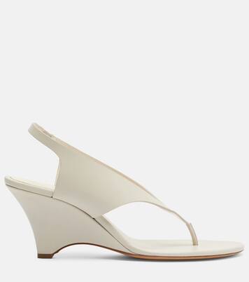 Langley leather wedge thong sandals | Le Monde Béryl