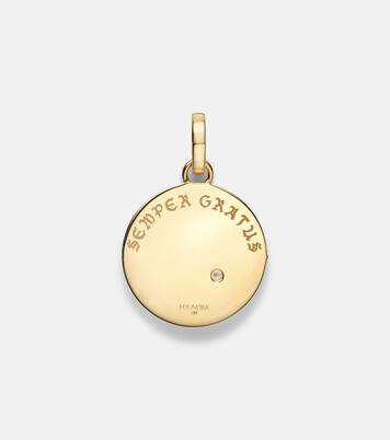 Pendente Infinite Gratitude Braided Wheat Medium in oro 18kt con diamante | FoundRae