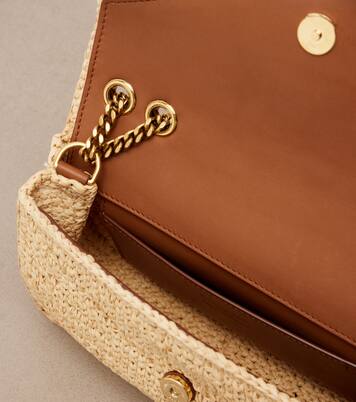 Loulou Mini raffia shoulder bag | Saint Laurent