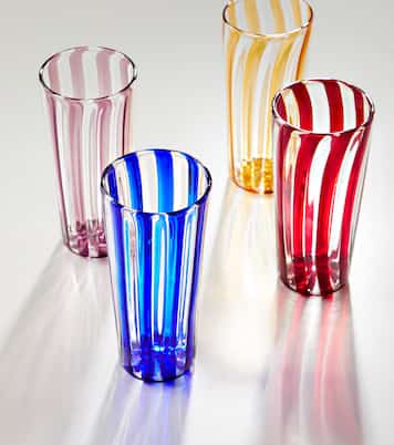Augusta Large set of 4 striped glasses | Akua Objects