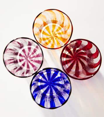 Augusta Large set of 4 striped glasses | Akua Objects