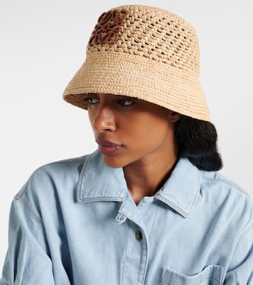 Anagram raffia bucket hat | Loewe