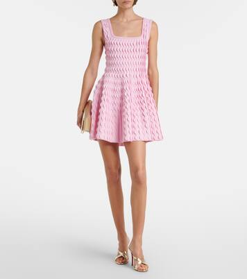 Vanna knitted scalloped minidress | Simkhai