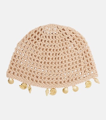Embellished crochet cotton hat | Oséree
