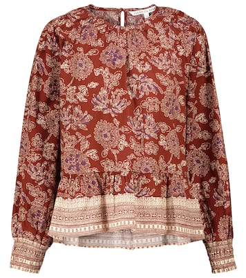 Kester floral stretch-cotton blouse | Veronica Beard