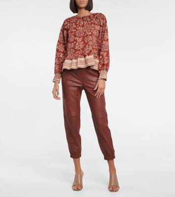 Kester floral stretch-cotton blouse | Veronica Beard