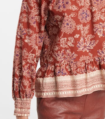 Kester floral stretch-cotton blouse | Veronica Beard