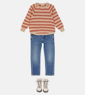Striped wool-blend sweater | Brunello Cucinelli Kids
