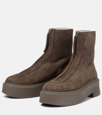 Zipped Boot 1 suede boots | The Row