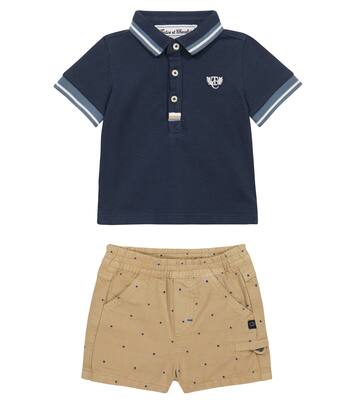 Baby cotton polo shirt and shorts set | Tartine et Chocolat