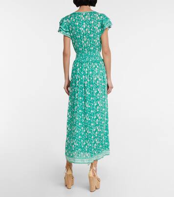 Robe midi Della à fleurs | Poupette St Barth