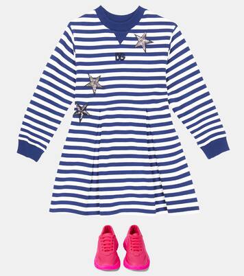 Striped cotton jersey dress | Dolce&Gabbana Kids