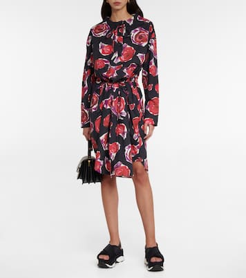 Bedrucktes Midikleid aus Baumwolle | Marni