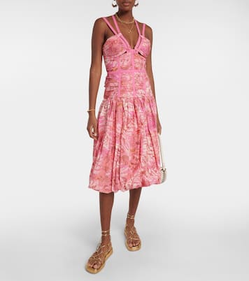 Robe midi Kaia imprimée en coton | Ulla Johnson