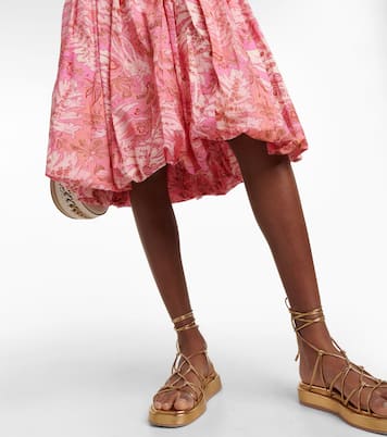 Robe midi Kaia imprimée en coton | Ulla Johnson