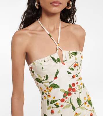 Robe Anturio en lin à fleurs | Agua by Agua Bendita