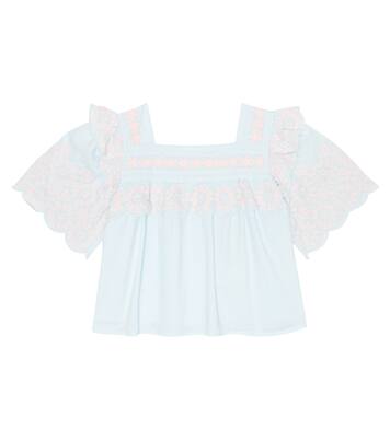 Embroidered cotton top | Stella McCartney Kids