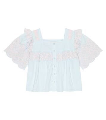 Embroidered cotton top | Stella McCartney Kids