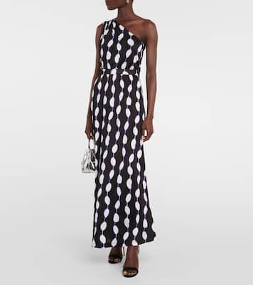 Kiera printed jersey one-shoulder maxi dress | Diane von Furstenberg