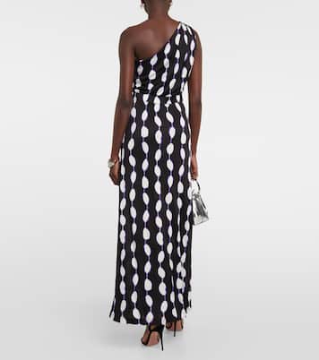 Kiera printed jersey one-shoulder maxi dress | Diane von Furstenberg