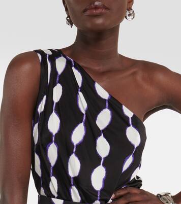 Kiera printed jersey one-shoulder maxi dress | Diane von Furstenberg