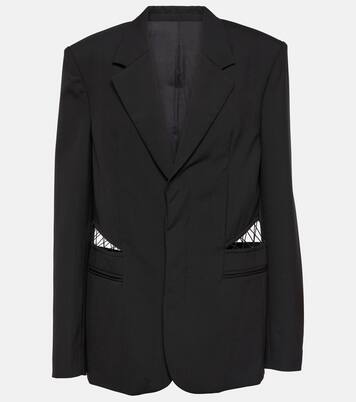 Blazer aus Wolle mit Spitze | Dion Lee