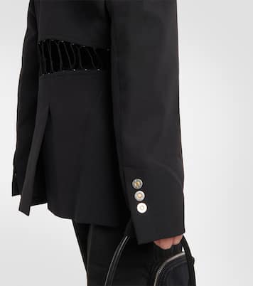 Blazer aus Wolle mit Spitze | Dion Lee