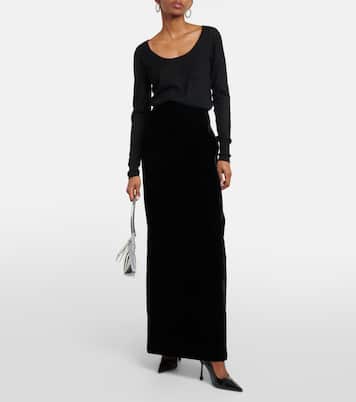 Falda larga de terciopelo | Wardrobe.NYC